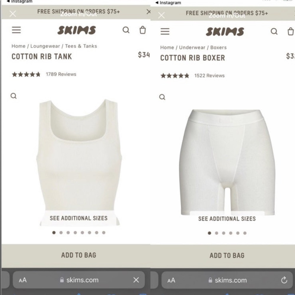 Skims Cotton Set in Bone